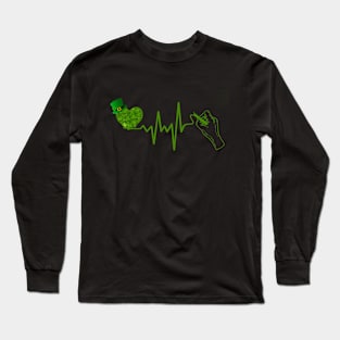 Proud To Be A Teacher Shamrocks Heartbeat Long Sleeve T-Shirt